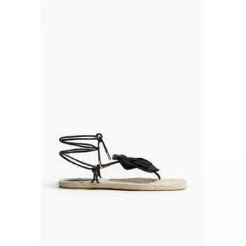 Сандалии HM Appliqu d Espadrille, черные