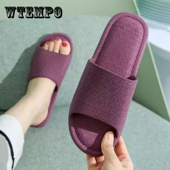 Сандалии и тапочки для женщин, для домашнего использования летом, противоскользящие дезодоранты для ванной, купания, мужские тапочки для спальни на мягкой подошве 36-37 фиолетовый