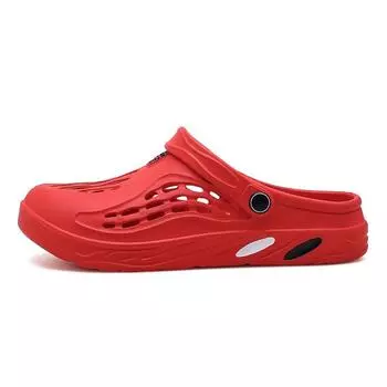 Сандалии и тапочки, новая летняя обувь с отверстиями, мужская нескользящая пляжная обувь с мягкой подошвой Baotou, повседневные сандалии, уличные тапочки 36