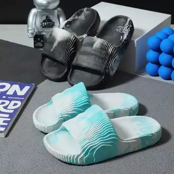 Сандалии и тапочки. Трендовая верхняя одежда с толстой подошвой. Износостойкая одежда для пары. Домашняя ванная комната. Нескользящий дезодорант. Мягкое дно для ванны. 36-37 чёрный