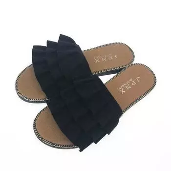 Сандалии и тапочки Женские летние универсальные кружевные босоножки и тапочки на плоской подошве 35 жёлтый