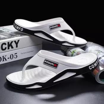 Сандалии из ЭВА, мужская обувь для летней носки, легкая и износостойкая пляжная обувь, повседневная и модная, струящаяся прохлада 38-39 чёрный