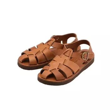 Сандалии из кожи GURKHA унисекс, сделано в Японии, КОРИЧНЕВЫЕ [органическая ручная работа] 24,0 см коричневый