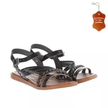 Сандалии из натуральной кожи с пряжкой на щиколотке, повседневная удобная подошва, ручная работа , A3003-18