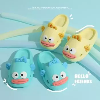 Сандалии-клоуны, тапочки, женские летние тапочки Baotou с милым мультяшным рисунком для дома, на толстой подошве, нескользящие тапочки 35-36 кожа буйвола