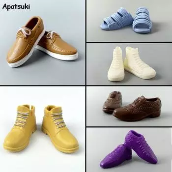 Сандалии, кукольная обувь для принца Кена, куклы для мальчиков, мужские кроссовки, обувь, аксессуары для куклы, детские туфли на плоской подошве для парня Барби, Кена бежевый