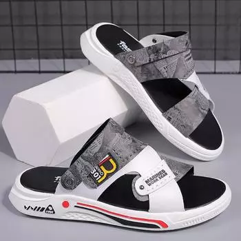 Сандалии, летние дышащие новые мужские пляжные полые туфли для вождения двойного назначения с отверстиями, тапочки 38 чёрный