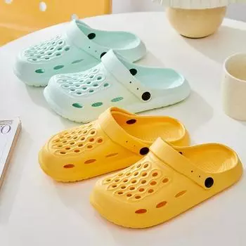 Сандалии, летние повседневные садовые сабо, уличная обувь, нескользящие пляжные тапочки на толстой подошве без каблука, женская обувь Croxie 44-45 белый