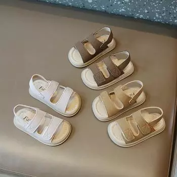 Сандалии Летние сандалии для мальчиков Повседневные сандалии с открытым носком для девочек Мягкая подошва Нескользящие сандалии 16