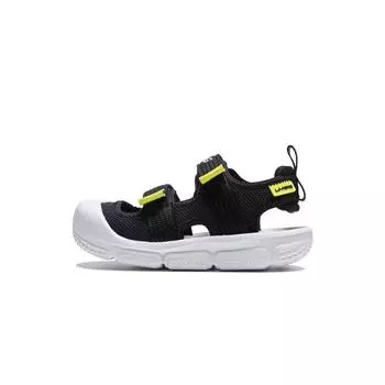 Сандалии Li Ning Kids из искусственной кожи с буквами Hollow Детские сандалии черного цвета YKKU020-3 25