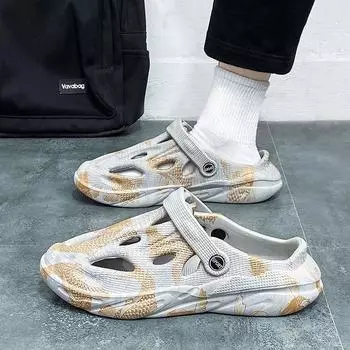 Сандалии Man Hole Eva нескользящая обувь удобные взрослые летние тапочки для мужчин распродажа низкая цена 2024 стиль дизайнер роскошь 39