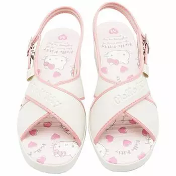 Сандалии медсестры Sanrio Hello Kitty с перекрестным ремнем SA-02707 (S, Белый/Розовый)