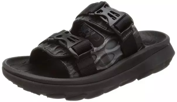 Сандалии Merrell Hut Ultra Wrap Slide для женщин 2E, черный/черный, 24,0 см,