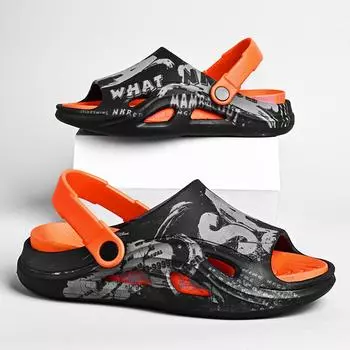 Сандалии мужские для отдыха на природе, легкие, дышащие, мягкие, мужские тапочки из ЭВА, модная мужская обувь для сада, сабо, мужская пляжная повседневная обувь 39-40