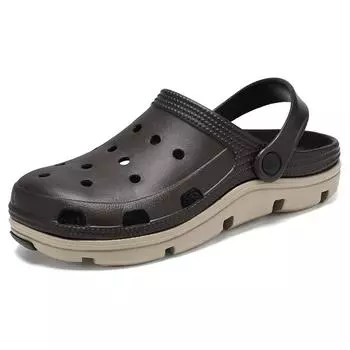 Сандалии мужские для отдыха на природе, модные, легкие, дышащие, тапочки, сабо, садовая обувь, повседневная пляжная обувь, нескользящая обувь для прогулок по окрестностям 36