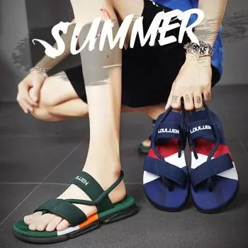 Сандалии, мужские кроссовки, повседневная обувь, мужские легкие мягкие шлепанцы, мужские тапочки, мужские пляжные сандалии 39 зелёный