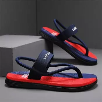 Сандалии мужские летние 2025 новые повседневные мужские сандалии на мягкой подошве пляжная обувь вьетнамские классные тапочки 39