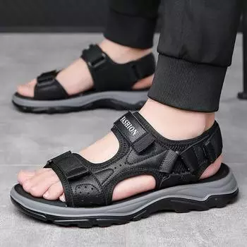 Сандалии мужские летние новые дизайнерские модные дышащие спортивные сандалии на открытом воздухе модная повседневная пляжная обувь мужская 38