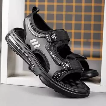 Сандалии мужские летние новые высококачественные классные тапочки мужские повседневные туфли на платформе модные трендовые пляжные туфли 38