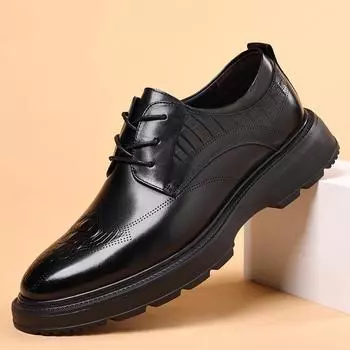 Сандалии мужские с выемками, деловые, повседневные, мужские туфли, кожаные, с мягкой подошвой, дышащие, с отверстиями, модная обувь для активного отдыха 38