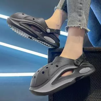 Сандалии, мужские сабо, летние тапочки на толстой подошве, мужские домашние уличные классические сандалии, мужская повседневная пляжная обувь, мужские Zapatos De Hombre 35-36