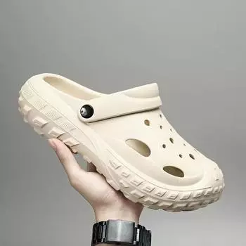 Сандалии, мужские шлепанцы, летняя обувь с отверстиями из ЭВА, пляжные сабо, сандалии, мужские домашние тапочки, уличная садовая обувь, большой размер 45 46