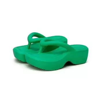 Сандалии на платформе, повседневные тапочки для женщин, летние корейские босоножки на танкетке, трендовые шлепанцы с застежкой-молнией, повседневные пляжные шлепанцы 2024 36 абрикосовый