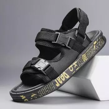 Сандалии на плоской подошве, мужские сандалии, мужские повседневные сандалии, брендовая мужская обувь, летние мужские сандалии, мужские тапочки, сандалии на платформе. 45