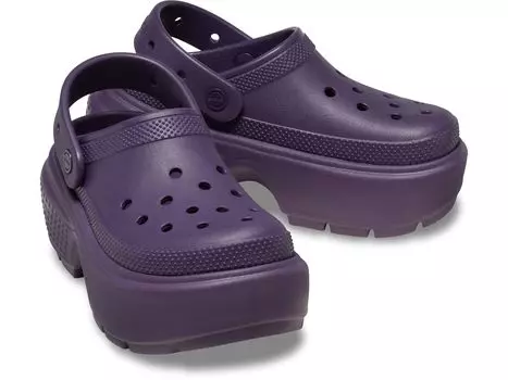 Сандалии на танкетке Stomp Clog Dark Iris см [Crocs] 27.0
