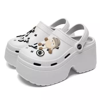 Сандалии на толстой платформе Diy 2024, летние женские летние сабо Eva с толстой подошвой, садовые туфли для женщин 2024, новые нескользящие шлепанцы с закрытым носком 35-36