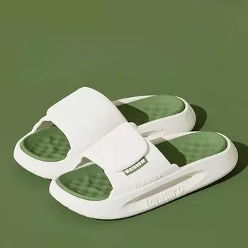 Сандалии на толстой подошве для мужчин, нескользящие домашние тапочки для пар, пляжные тапочки для мужчин 36-37 чёрный