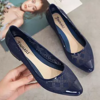 Сандалии на высоком каблуке для женщин, летняя модная одежда для отдыха на открытом воздухе, средний каблук, неглубокий носок, толстый каблук, нескользящая водонепроницаемая обувь 35 фиолетовый