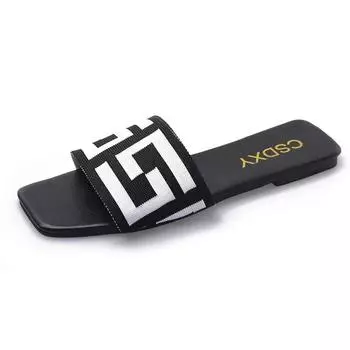 Сандалии новые женские семейные теплые тапочки на плоской подошве женские домашние нескользящие кроличьи меховые модные открывающиеся сандалии женские 35 черный белый