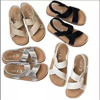 Сандалии Обувь Женские 2024 Мягкие Плоские Новые Сандалии Плоские Туфли Женские Тапочки Уличные Шлепанцы Pantofle Резина 35 бежевый