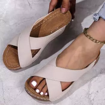 Сандалии Обувь Женские Летние Пляжные Женские Сандалии Открытые Носки Женская Обувь Нескользящая Обувь Для Прогулок Шлепанцы Обувь Женские Тапочки 36 коричневый