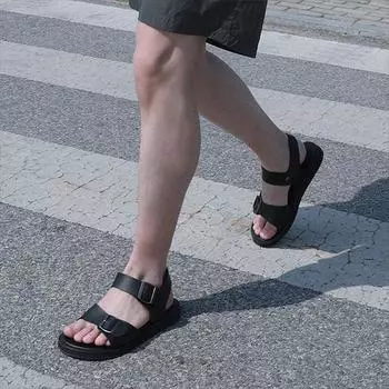 Сандалии Pascologen MS6385 Gerald с липучками, черные [250~290 мм]-MS6385 250