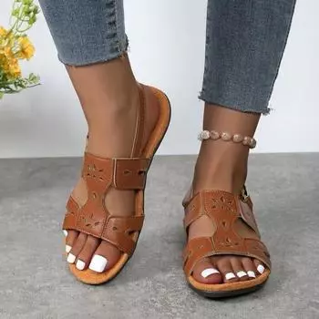 Сандалии Planas Romanas Para Mujer, Zapatos неофициальные De Playa, элегантные, богемные, Punta abierta, verano, дизайнерские сандалии 2024 года 35 чёрный