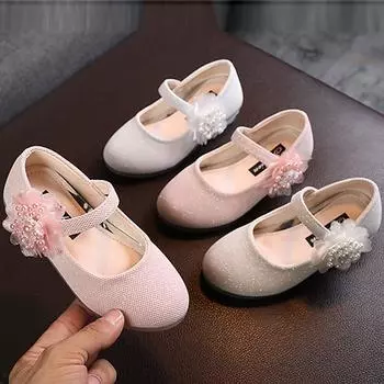 Сандалии с бантиком для маленьких девочек, повседневная одинарная обувь Pricness для маленьких детей 24 розовый