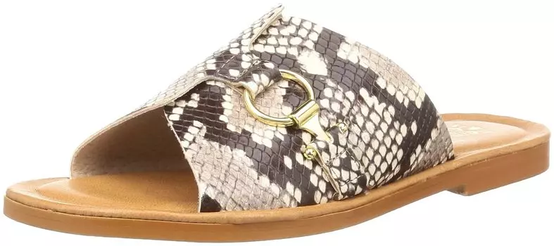Сандалии Slide с поясом на плоской подошве сандалии Python cm [Bontre] женские 22,5