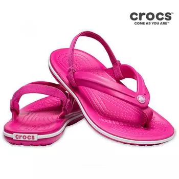 Сандалии-тапочки CrocKy S Tqj 205777 6x0 Crocband Strap Flip K Cdy pinK 180