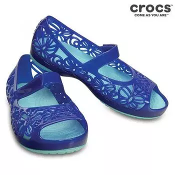 Сандалии-тапочки Crocs Skies Tqj 203281 4ct Crocs Isabella Jelly Flat Ps Crbliblu 130