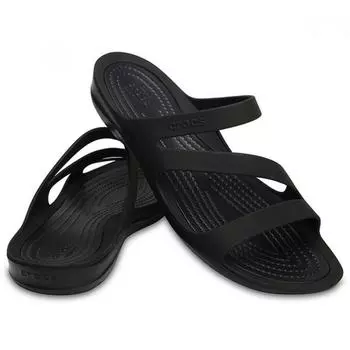Сандалии-тапочки Crocs Tqj 203998 060 SWiftWater Sandal W Blk Blk 250