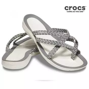 Сандалии-тапочки Crocs Tqj 205728 0ct SWiftWater Braided Web Flip W Smo Oys 220