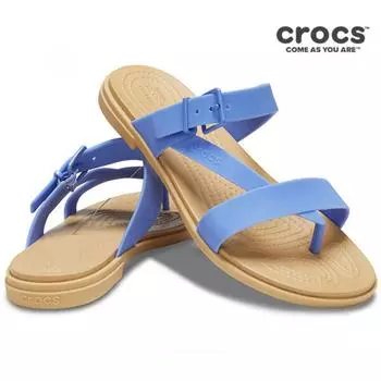 Сандалии-тапочки Crocs Tqj 206108 4rx Crocs Tulum Toe Post Sandal W Lps Tan 220