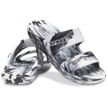 Сандалии-тапочки Crocs Tqj 207701 103 classicCrocsmarbledsandal Whi Blk 260