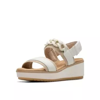 Сандалии Urenly Eve White Leather см [Clarks] Женские 22,5
