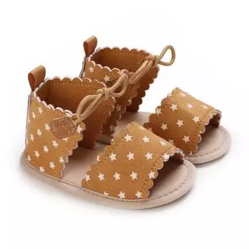 Сандалии в горошек с бантом для маленьких девочек, вечерние сандалии принцессы, летняя пляжная обувь, обувь для маленьких девочек 2/M