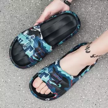 Сандалии в виде летающей тарелки, летняя новая модная тенденция, полые, дышащие, нескользящие, износостойкие, пляжная обувь, наступающая на дерьмо, мужчины и женщины 36