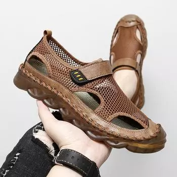 Сандалии высокого класса мужские дышащие сандалии-мешки большого размера Roman wind cave shoes 38 серый