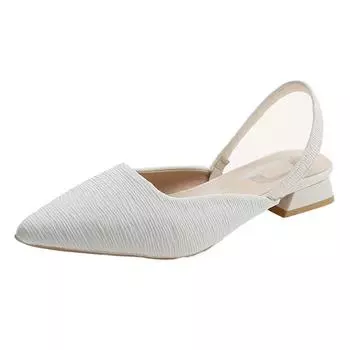 Сандалии, женская летняя обувь, женская рабочая повседневная обувь на коротком каблуке с ремешком на щиколотке, брендовые пикантные базовые сандалии больших размеров, новый стиль 35